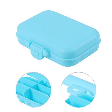 Portable 6 Grids Single Layer Fixed Type Pill Case for Travel 1 Pc