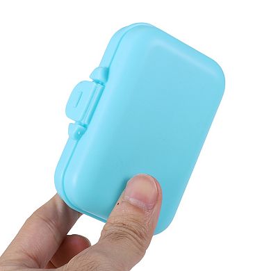 Portable 6 Grids Single Layer Fixed Type Pill Case for Travel 1 Pc