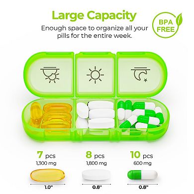 Splendid Frame Weekly Pill Organizer 3 Times a Day