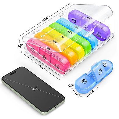 Splendid Frame Weekly Pill Organizer 3 Times a Day