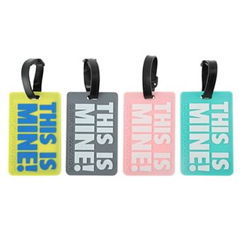 4 pc Durable and Colorful Portable Luggage Tag for Identification