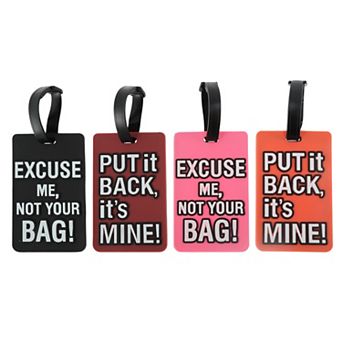 4 pc Durable and Colorful Portable Luggage Tag for Identification