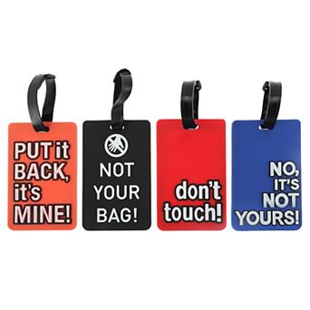 4 pc Durable and Colorful Portable Luggage Tag for Identification