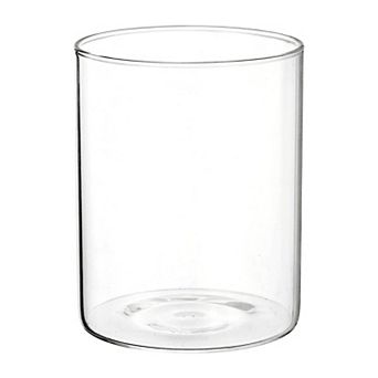 Clear Cylinder Vases 51oz, 6 Inch Tall Glass Flower Vase Floating Candle Holder for Bouquet Decor