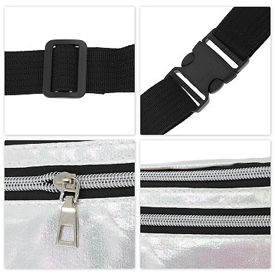 Stylish Multi-Color Iridescent Holographic Sports Waist Bag 1 Pc