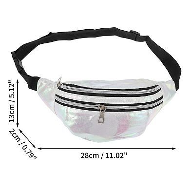 Stylish Multi-Color Iridescent Holographic Sports Waist Bag 1 Pc
