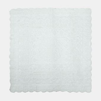 Plum Blossom Design Table Cloth for Weddings Birthday Party Anniversaries Beige 1 pc 23.62"x23.62"