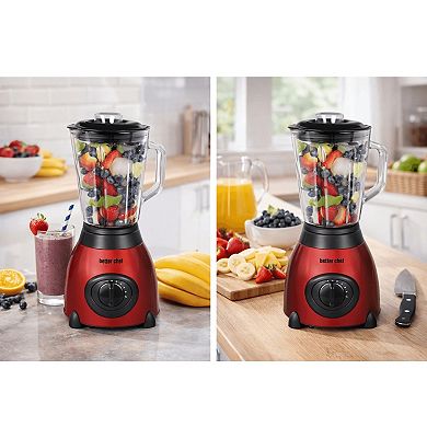 Better Chef 500-Watt Glass Jar Blender with Stainless Steel Base