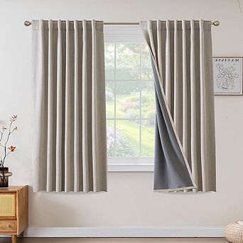 Blackout Curtains 2 Panels, 100% Light Blocking, Thermal Insulated Drapes