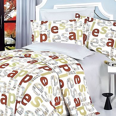 7 Pieces Cotton Bedroom Set Comforter Sheets Pillow Duvet Cover for Full Coordinated Home Use