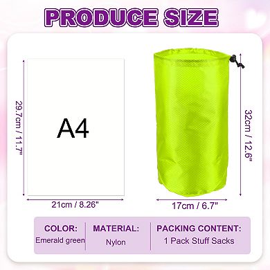 6.7 x 12.6" 1Pc Stuff Sack, Ditty Bags Storage Sacks Drawstring Dry Stuff Bag Gear