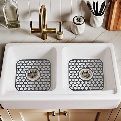 2Pcs Protectors for Kitchen Sink 12.4"x 11.5" for Stainless Steel Sinks Dishwasher