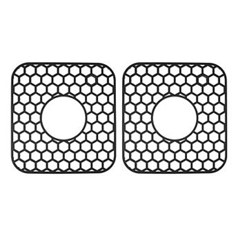 2 pc Protectors for Kitchen Sink 12.4"x 11.5" for Stainless Steel Sinks Dishwasher