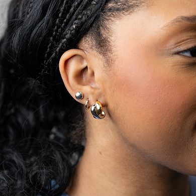 Belinda Jewelz Two-Tone Chunky Stud Earrings