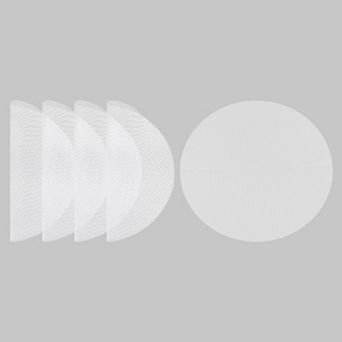 5 pc 9.8 Inch Non-Stick Silicone Steamer Liners Mesh Mat, Reusable Round Steamer Mesh Pad Mat