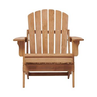 Outdoor Patio Adirondack Chair Hemlock Wood Deck Chair with Wide Seat