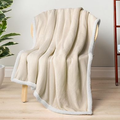 Sherpa Fleece Throw Blanket, Soft Reversible Cozy Plush Blanket