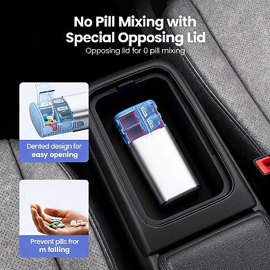 Splendid Frame AM PM Weekly Travel Pill Case