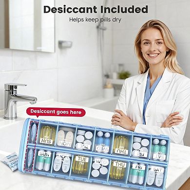 Splendid Frame AM PM Weekly Travel Pill Case