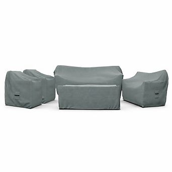 Covers&All 5 pc Patio Furniture Cover Set, Water-Repellent, UV & Weather Resistant Cover