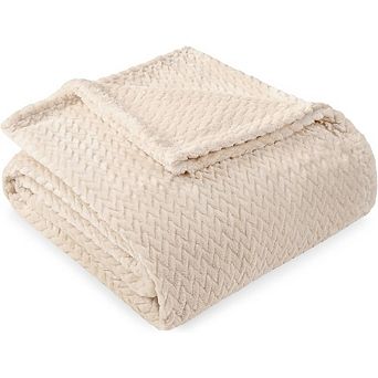 Fleece Throw Blanket Soft Lightweight Warm Plush Cozy Flannel Jacquard Blanket