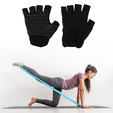 Anti-slip Fingerless Yoga Gloves One Size 1Pair