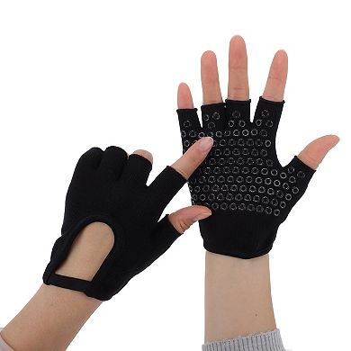 Anti-slip Fingerless Yoga Gloves One Size 1Pair
