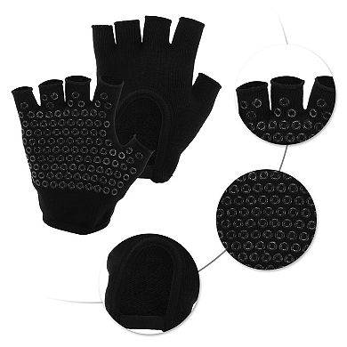 Anti-slip Fingerless Yoga Gloves One Size 1Pair