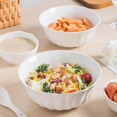 Ceramic Soup & Cereal Bowls Set of 4 Porcelain, Oven & Microwave Safe
