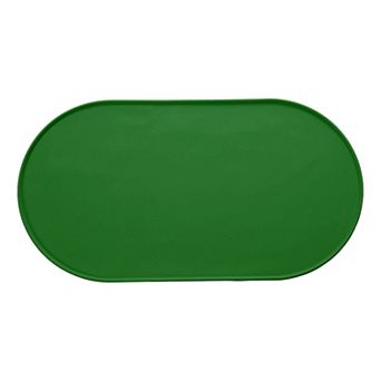 1 pc Cat Food Mat, Pet Feeding Mat Non-Slip Oval Waterproof