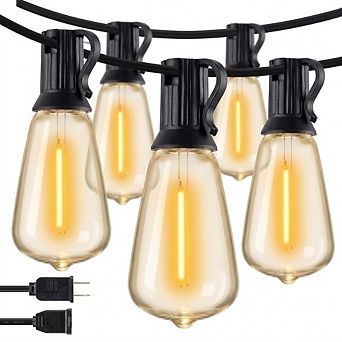 Outdoor LED String Lights, Waterproof Dimmable Connectable Edison Patio Lights