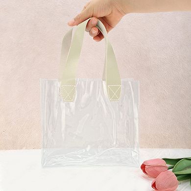 Lightweight Reusable Gift Bag Small Beige Transparent 1 Pc