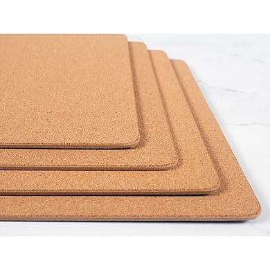 Cork Placemats Heat Resistant Durable Mediterranean Tile Set of 4