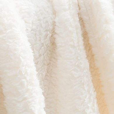 Ultra Soft Sherpa Throw Blanket, Lightweight Warm Reversible Plush Boho Sofa Blanket