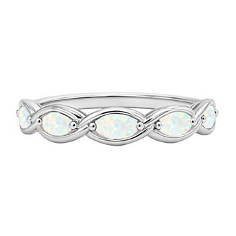 MASTERPIECE Sterling Silver Gemstone Marquise Ring