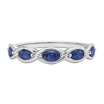 MASTERPIECE Sterling Silver Gemstone Marquise Ring