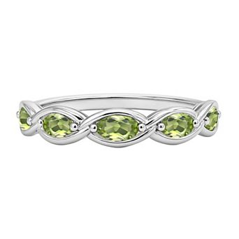 MASTERPIECE Sterling Silver Gemstone Marquise Ring