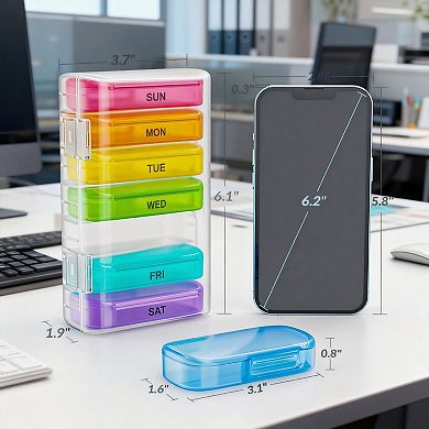 Splendid Frame 7 Packs Extra Large Pill Organizer