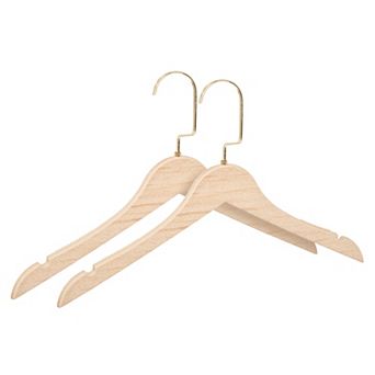 2 Pack Plastic Non-Slip Hangers Durable 360-degree Space Saving Clothes Hangers 15.4x8.7Inch