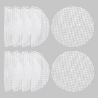 20 pc 5.5 Inch Non-Stick Silicone Steamer Liners Mesh Mat, Reusable Round Steamer Mesh Pad Mat