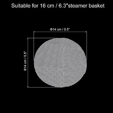 20 Pcs 5.5 Inch Non-Stick Silicone Steamer Liners Mesh Mat, Reusable Round Steamer Mesh Pad Mat