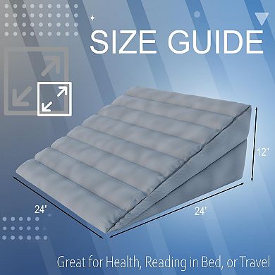 Inflatable Air Wedge Pillow-Dual Adjustable Chambers-Electric Pump Included