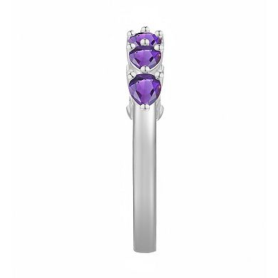 MASTERPIECE Sterling Silver Gemstone Pear Ring
