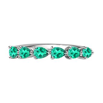 MASTERPIECE Sterling Silver Gemstone Pear Ring