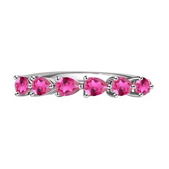 MASTERPIECE Sterling Silver Gemstone Pear Ring