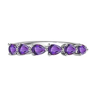 MASTERPIECE Sterling Silver Gemstone Pear Ring