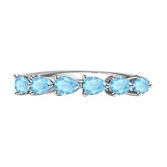 MASTERPIECE Sterling Silver Gemstone Pear Ring