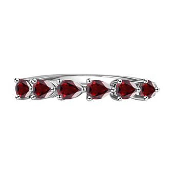 MASTERPIECE Sterling Silver Gemstone Pear Ring