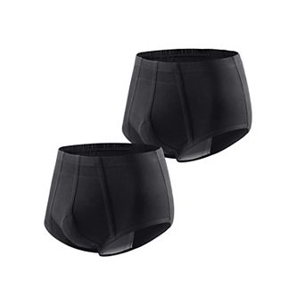 Carer 2-Pack Washable Incontinence Underwear for Men 180ml Absorbency Reusable Leakproof Briefs