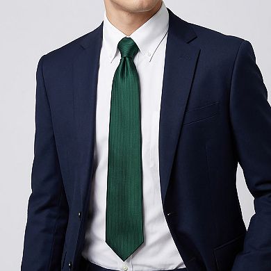 Men's Ribbed Texture Solid Tie Classic Necktie 57in Length 3.1in Width Formal Business Accessory